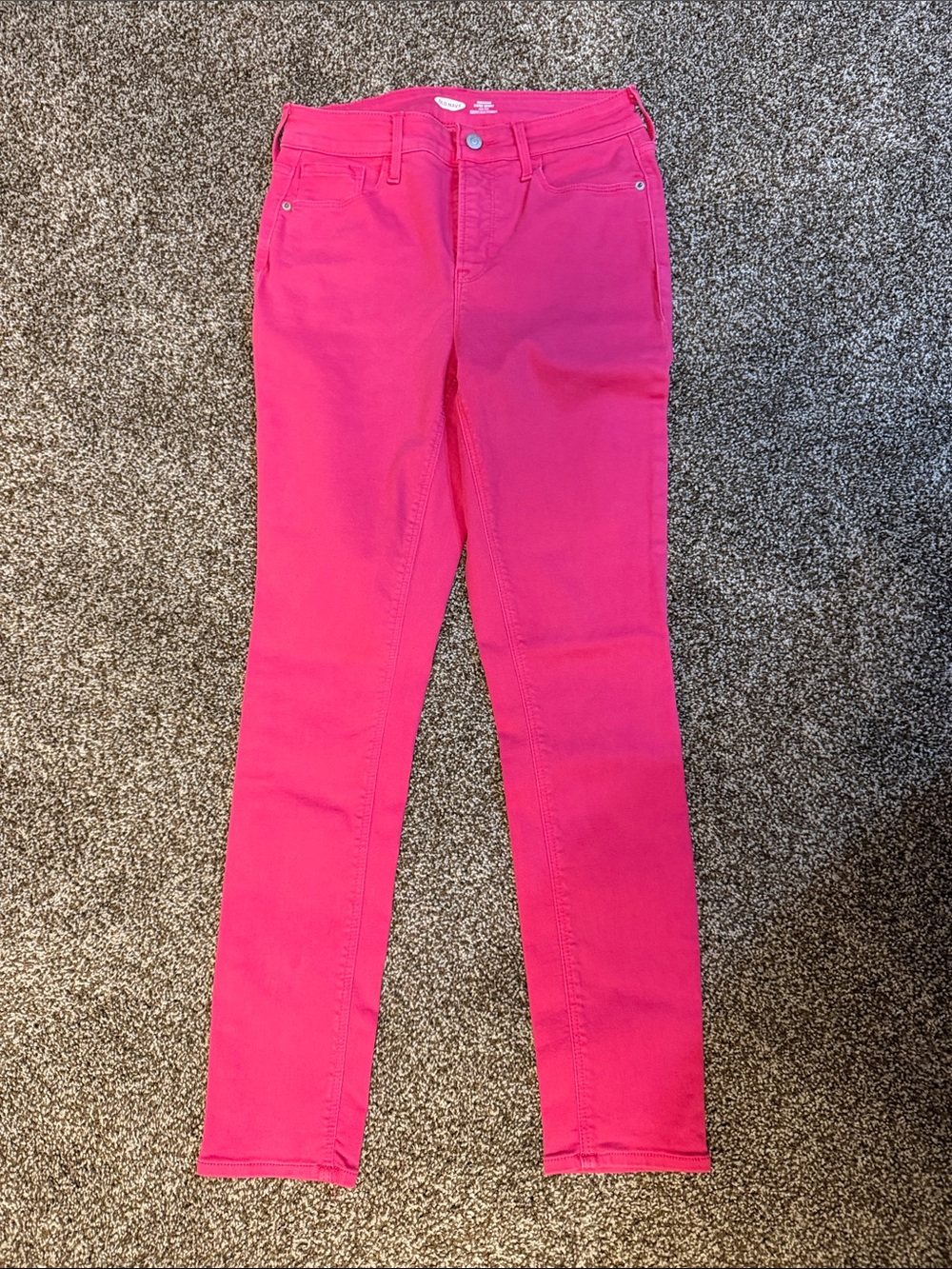Old Navy Hot Pink Rockstar Super Skinny Jeans